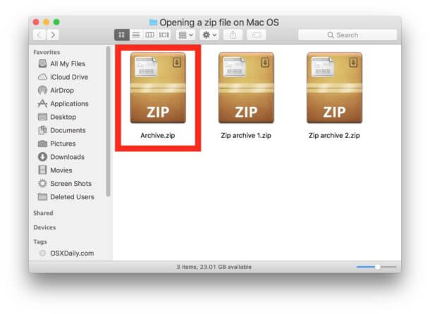 Nie można rozwinąć Zip Zip